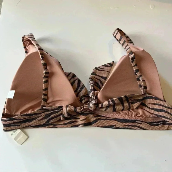 Aerie NWT Women’s Bathing Suit Triangle Top Only Zebra Animal Print Size XXL - Picture 3 of 7